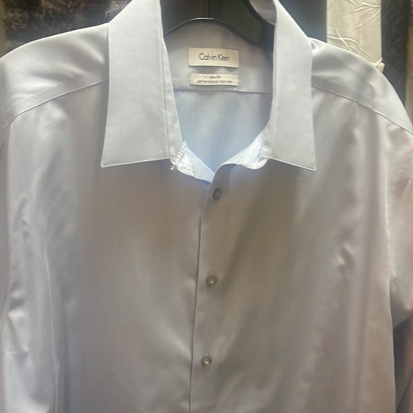 Calvin Klein Slim Fit Men’s Dress Shirt 17 1/2 - Picture 13 of 16